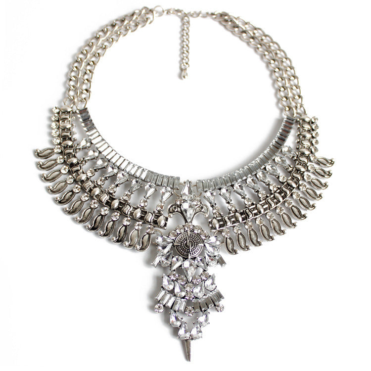 diamond crystal necklace - Coprate