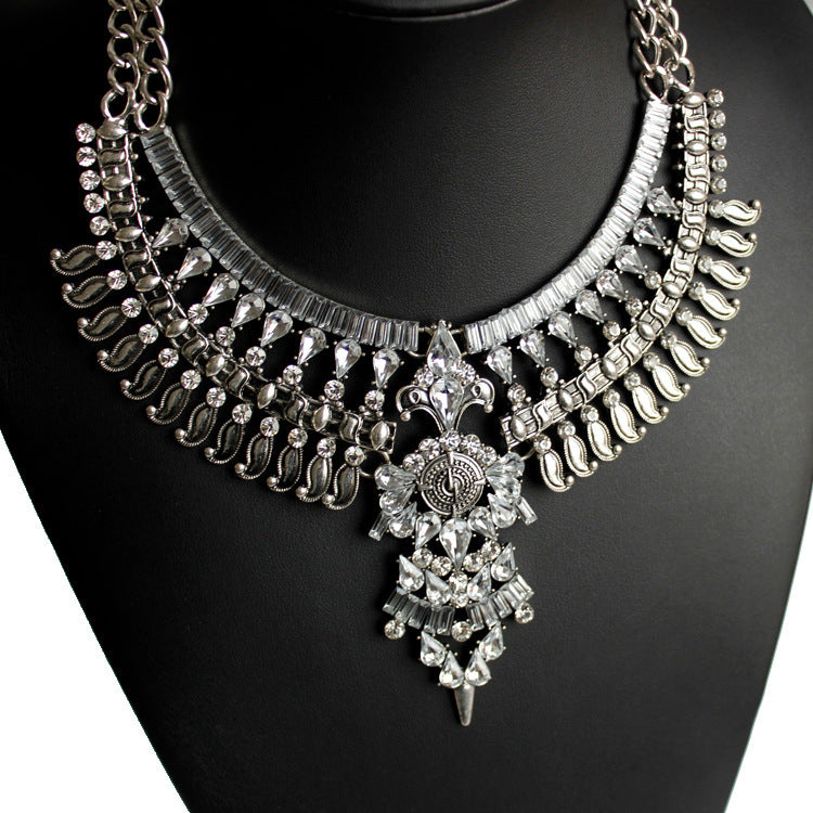 diamond crystal necklace - Coprate