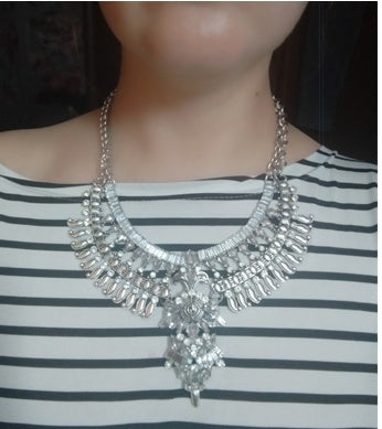 diamond crystal necklace - Coprate