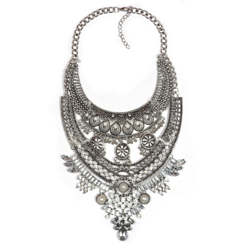 diamond crystal necklace - Coprate