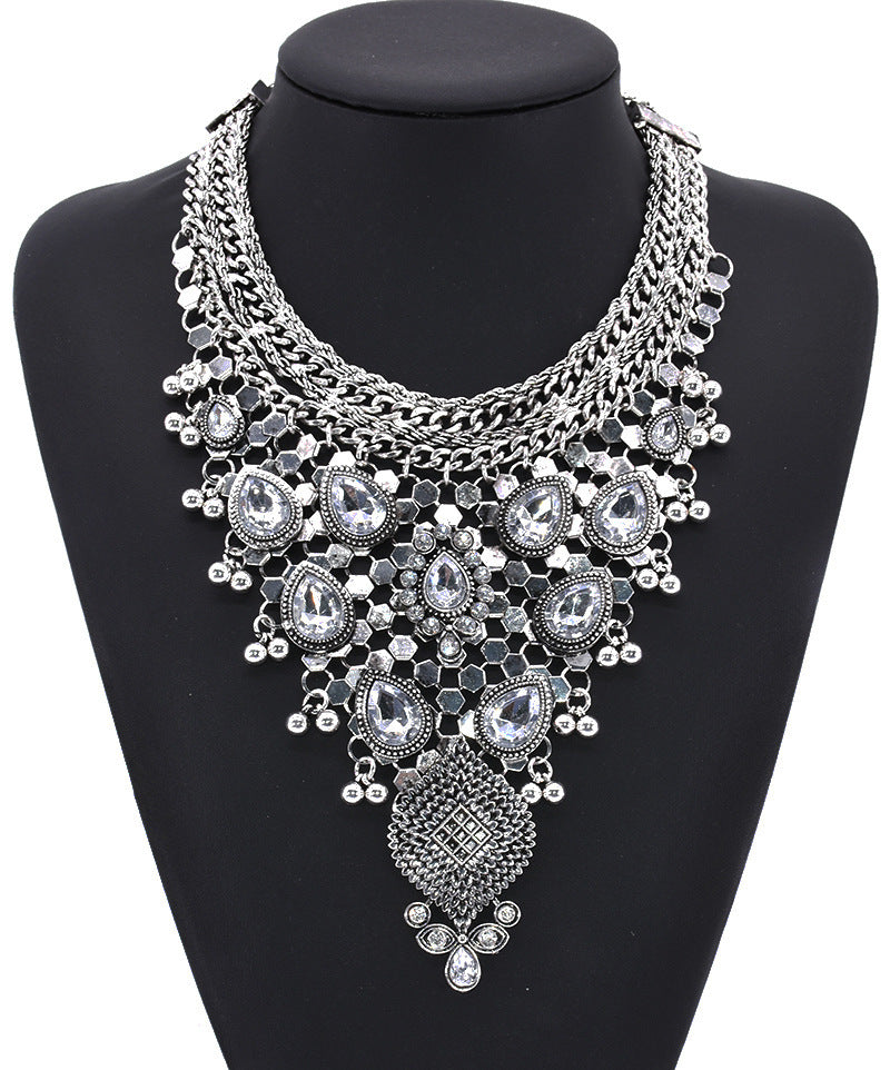 diamond crystal necklace - Coprate