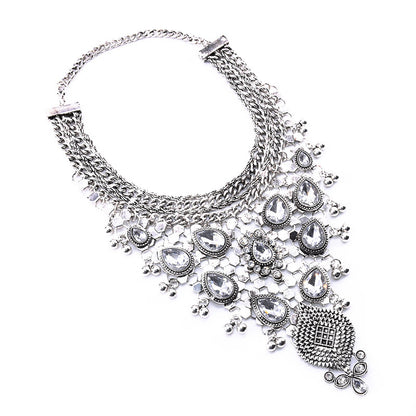 diamond crystal necklace - Coprate