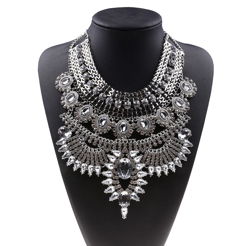 diamond crystal necklace - Coprate