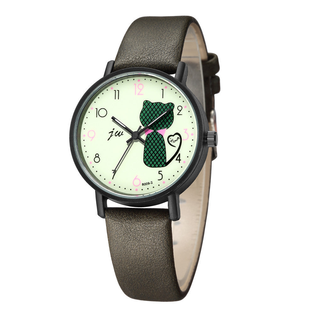 Cute Cat Ladies Casual Wrist Watch - Coprate