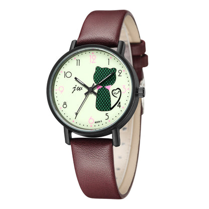 Cute Cat Ladies Casual Wrist Watch - Coprate