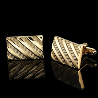 Summer new high quality brass plated 18K Gold luxury gold Cufflinks classic style fashion men's French shirt cufflink man gift