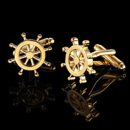 Summer new high quality brass plated 18K Gold luxury gold Cufflinks classic style fashion men's French shirt cufflink man gift