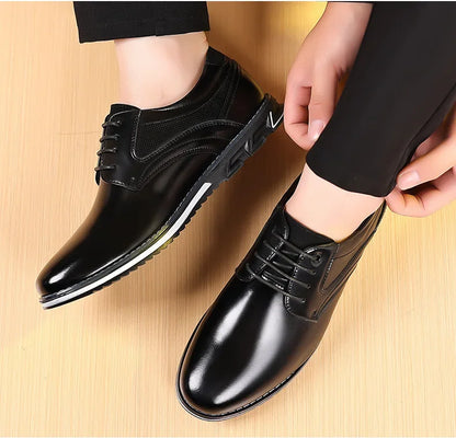 Retro Men Business Leather Shoes Fashion Casual Shoes for Men Office Brown Knight Loafers Elegant Breathable Men's Leather Shoes