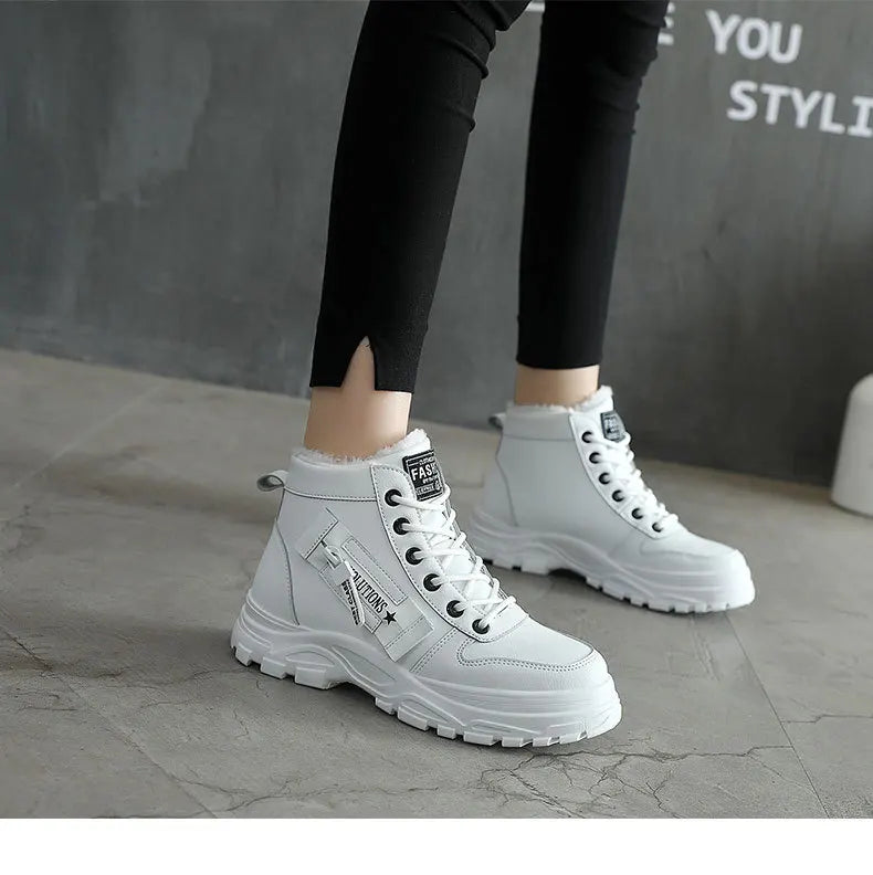 Winter Snow Boots for Women Casual High-top Shoes Warm Womens Sneakers Platform Ankle Boots Plus Size 45 Zapatillas De Mujer New