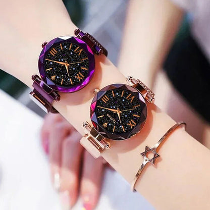 Luxury Starry Sky Women Watches Magnetic Mesh Belt Band Watch Women's Fashion Dress Wristwatch Zegarek Damski Reloj Mujer