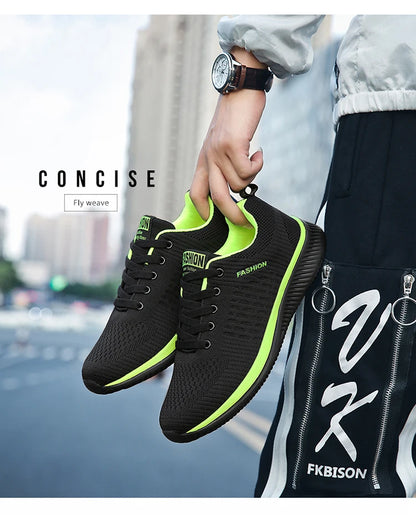 Men Running Walking Knit Shoes Fashion Casual Men Sneakers Breathable Sport Athletic Gym Lightweight Running Shoes