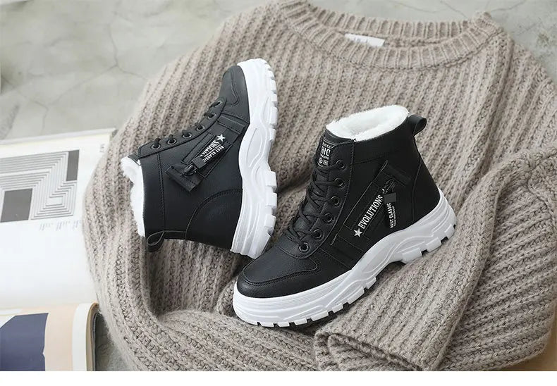 Winter Snow Boots for Women Casual High-top Shoes Warm Womens Sneakers Platform Ankle Boots Plus Size 45 Zapatillas De Mujer New