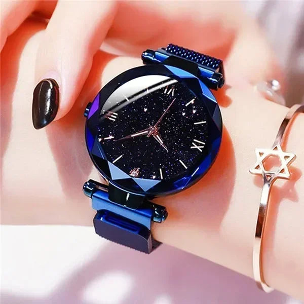 Luxury Starry Sky Women Watches Magnetic Mesh Belt Band Watch Women's Fashion Dress Wristwatch Zegarek Damski Reloj Mujer