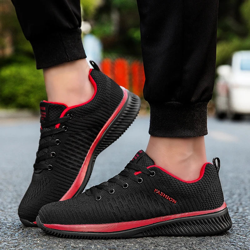 Men Running Walking Knit Shoes Fashion Casual Men Sneakers Breathable Sport Athletic Gym Lightweight Running Shoes