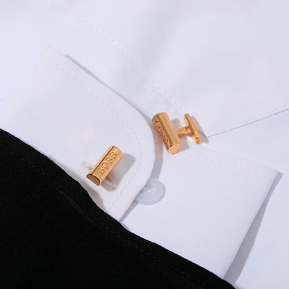 2 Pcs Gold Color Boss Mens Cufflinks