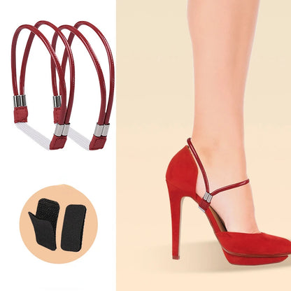 Women Shoelaces Free Triangle Bundle High Heels Adjustable Shoe Belt Ankle Holding Loose Anti-skid Bundle Laces Tie Straps Band