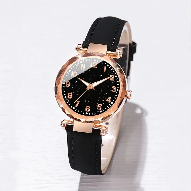 5PCS/Set Analog Quartz Wristwatch Bracelets Set