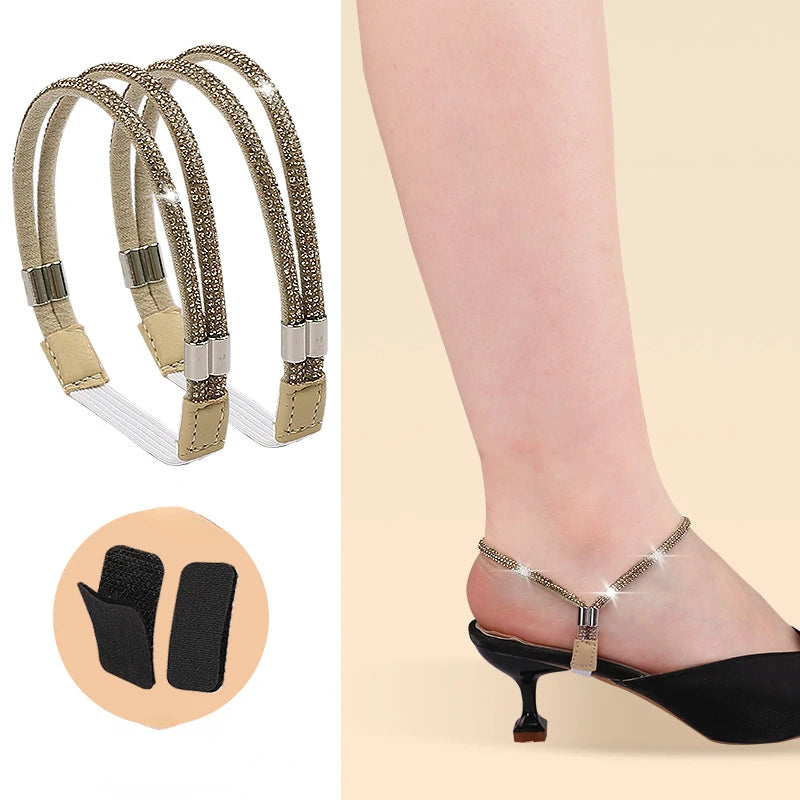 Women Shoelaces Free Triangle Bundle High Heels Adjustable Shoe Belt Ankle Holding Loose Anti-skid Bundle Laces Tie Straps Band