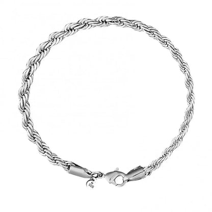 Elegant Women's Bracelet Silver Plated Twist Bangle Cuff Charm Bracelet Clasp Party Fashion Jewelry Gift