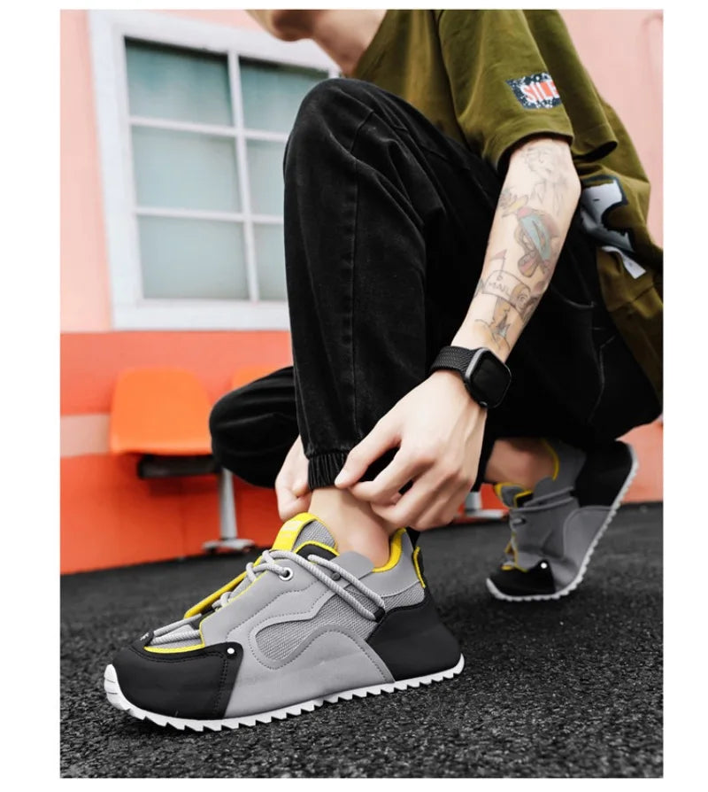 Men Sneaker Breathable Casual Shoe Thick Sole