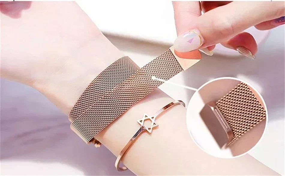 Luxury Starry Sky Women Watches Magnetic Mesh Belt Band Watch Women's Fashion Dress Wristwatch Zegarek Damski Reloj Mujer