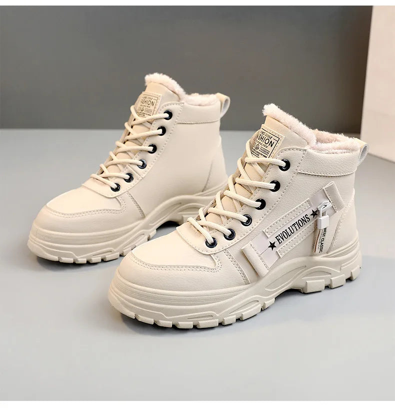 Winter Snow Boots for Women Casual High-top Shoes Warm Womens Sneakers Platform Ankle Boots Plus Size 45 Zapatillas De Mujer New