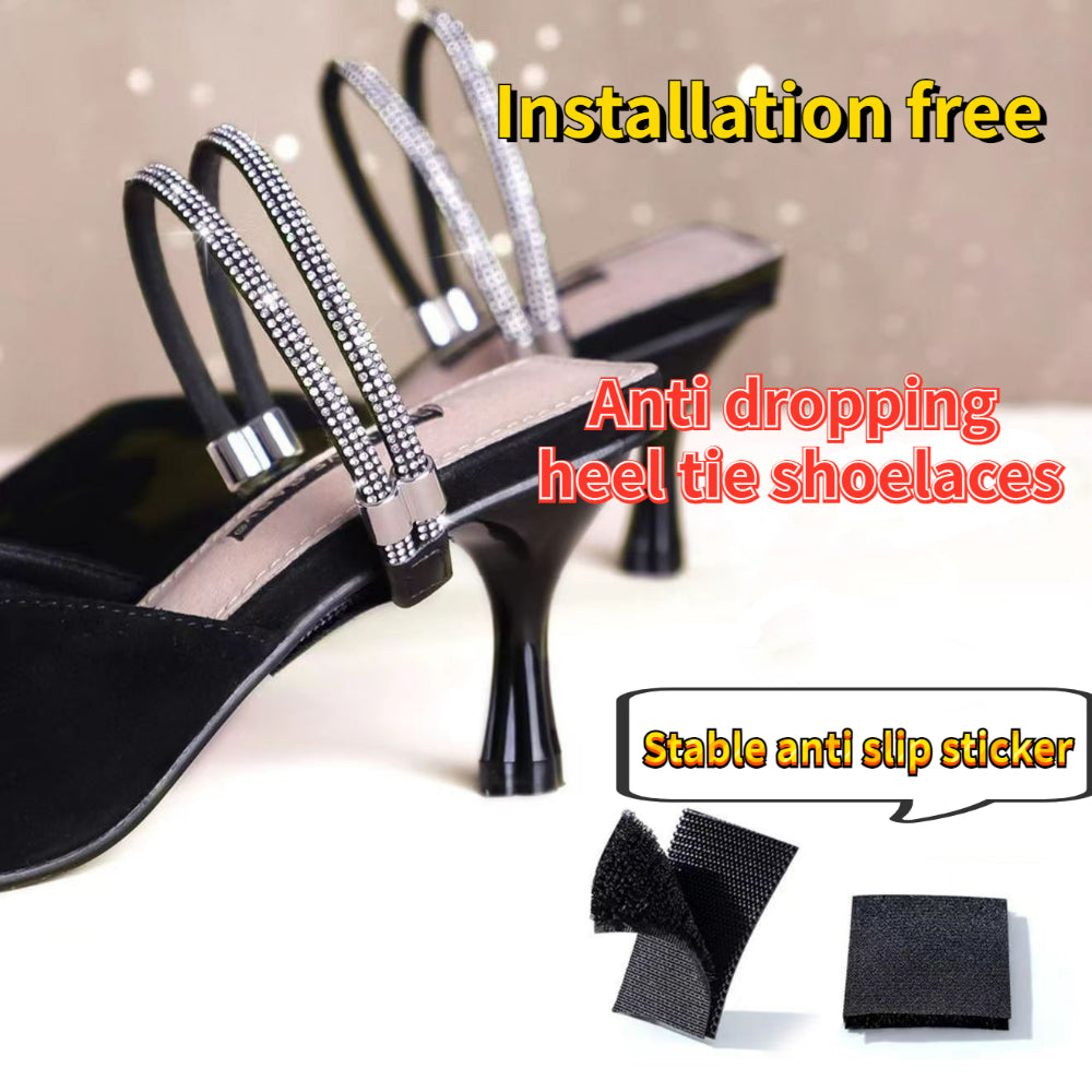 Women Shoelaces Free Triangle Bundle High Heels Adjustable Shoe Belt Ankle Holding Loose Anti-skid Bundle Laces Tie Straps Band