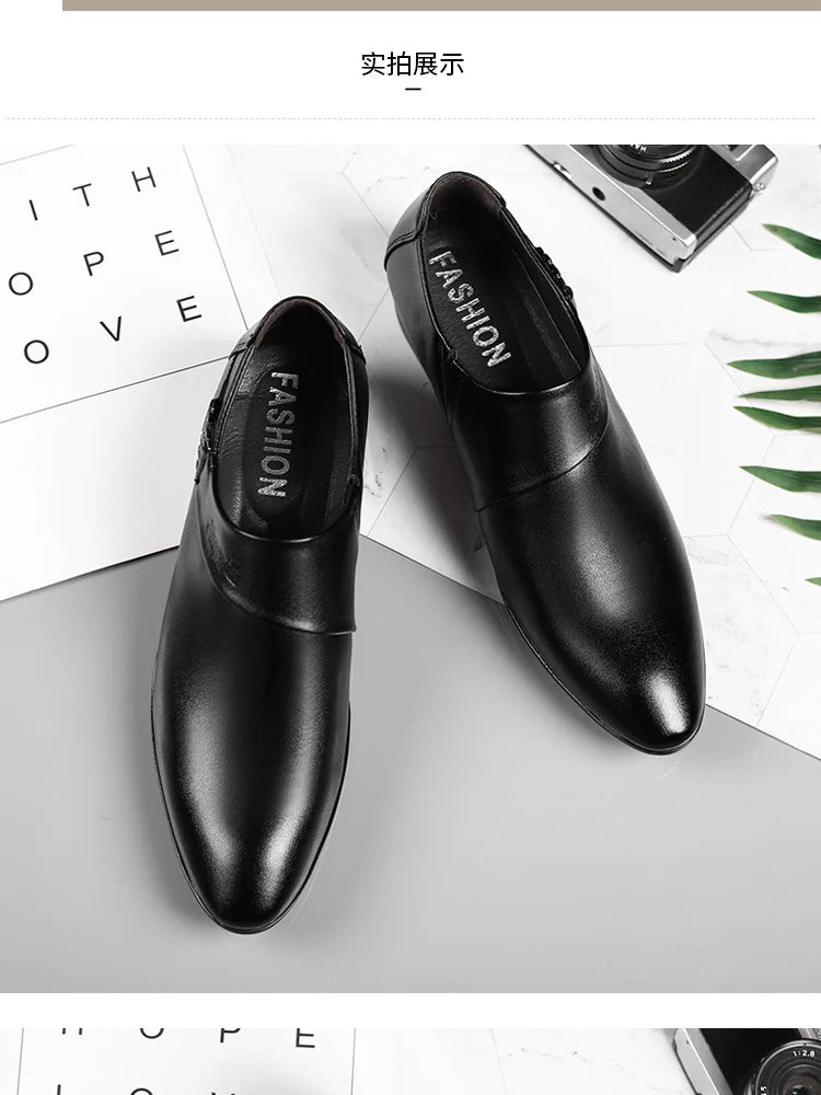 Oxfords Leather Shoes for Men Luxury Business Men Dress Shoes Party Wedding Office Work Shoe 2025 New Men Loafers Big size 38-50